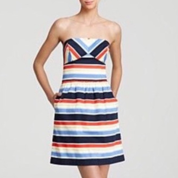 Vineyard Vines Strapless Stripe Dress with Pockets Size 0 - Picture 13 of 13